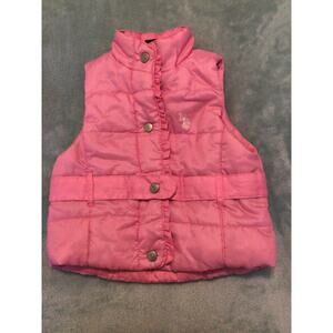 US Polo pink puffer vest 24M